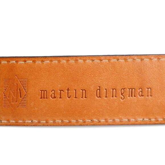 Martin Dingman BLACK ALLIGATOR CALFSKIN 1 1/8"Wd CASUAL DRESS BELT Sz 38/95 (G87 - Picture 8 of 14